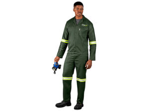 Acid Resistant Polycotton Conti Suit - Reflective Arm And Legs - Yellow Tape