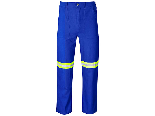 Artisan Premium 100 Percent Cotton Pants - Reflective Legs - Yellow Tape - Image 2
