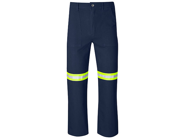 Artisan Premium 100 Percent Cotton Pants - Reflective Legs - Yellow Tape - Image 3