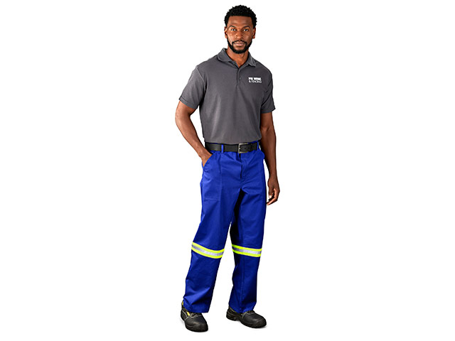 Artisan Premium 100 Percent Cotton Pants - Reflective Legs - Yellow Tape
