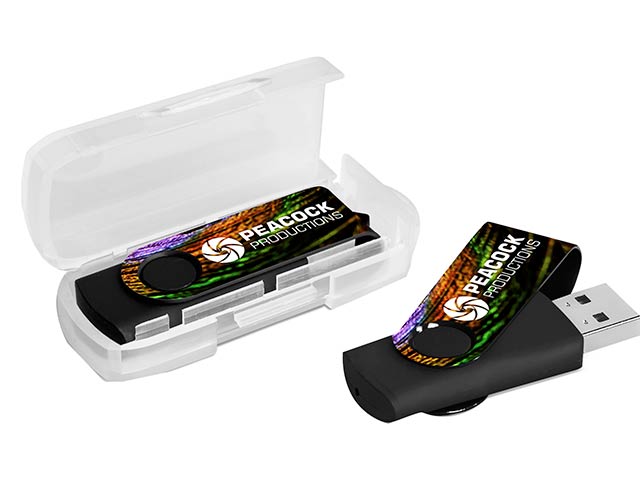 Axis Gyro Black Flash Drive - 32Gb