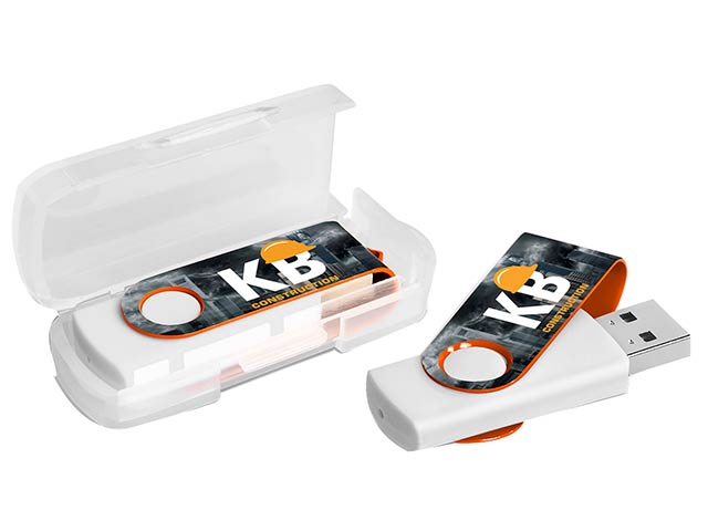 Axis Gyro White Flash Drive - 32Gb