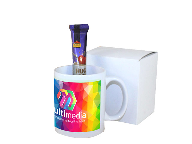 Blanco Mug With Hot Chocolate Sachet