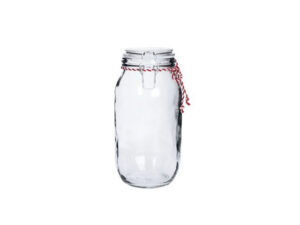 Candy Striped Cliptop Jar Sml 26X13Cm (2.2L)