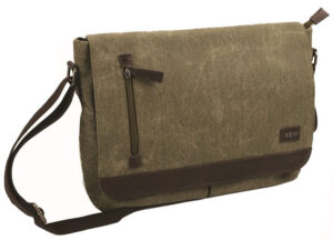 Canvas And Leather Shoulder Bag