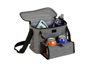 Cooler With Folding Cup Holders