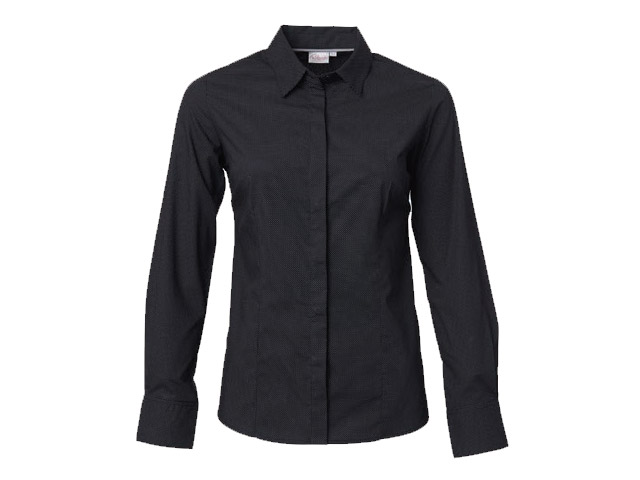 Cp2 Ladies Regent Long Sleeve Micro Pin Dot Print Blouse - Image 2