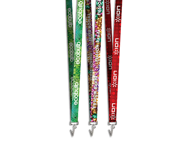 Crocodile Clip Double-Sided Sublimation Satin Lanyard