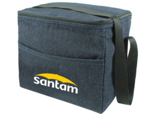 Denim Lunch Cooler Bag With Pocket