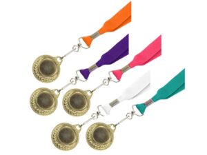 Gold Medal Dome With Screen Printed Ribbon