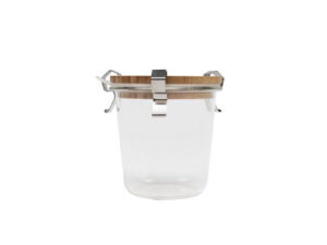 Jar With Wooden Lid and Metal Clips 260Ml