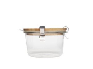 Jar With Wooden Lid and Metal Clips 350Ml
