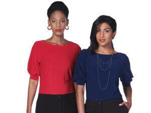 K232 Ladies Leah Elbow Length Sleeve Bon-Bon Knit Blouse