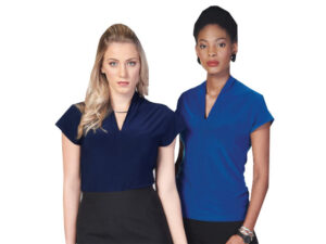 K232 Ladies Ruby Cap Sleeve Bon-Bon Knit Blouse