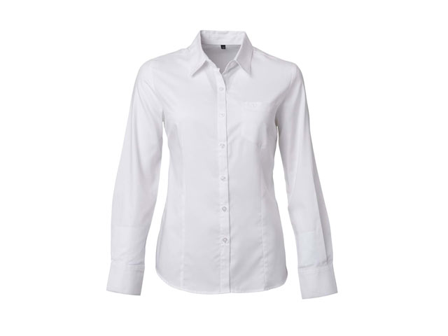 K237 Ladies Carlo Galucci Lucca Diagonal Stripe Long Sleeve Serena Blouse - Image 4