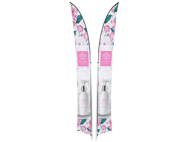 Legend 4M Sublimated Arcfin Double-Sided Flying Banner - 1 Complete Unit