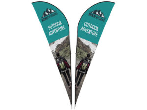 Legend 4M Sublimated Sharkfin Double-Sided Flying Banner - 1 Complete Unit