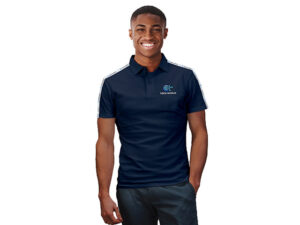 Mens Austin Golf Shirt With Tape S-Sleeve - Polyester Birdseye