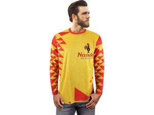 Mens Phoenix Long Sleeve Crew Neck T Shirt - Polyester Interlock