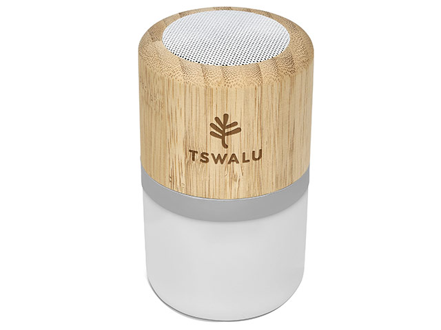 Okiyo Heiwa Bamboo Bluetooth Speaker And Night Light