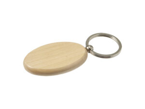 Oval Wooden Keychain