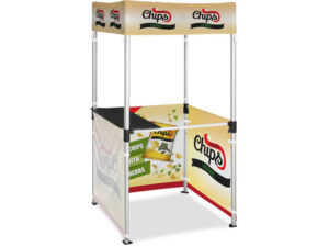 Ovation Sublimated Gazebo 1M X 1M Kiosk - 3 Half-Wall Skins