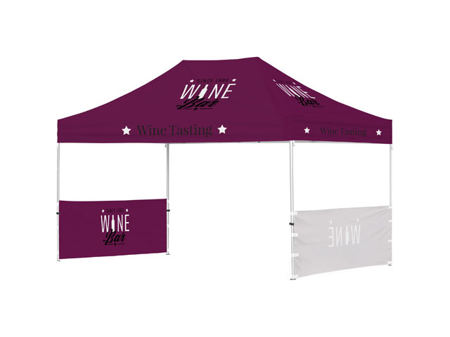 Ovation Sublimated Gazebo 4.5M X 3M - 2 Short Half-Wall Skins