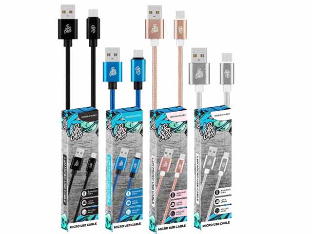 Pro Bass Braided Series Micro Usb Cable 1.5M