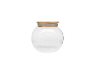 Round Jar With Wooden Lid 450Ml