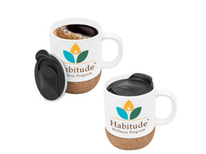 Serendipio Sienna Cork And Ceramic Sublimation Coffee Mug - 340Ml