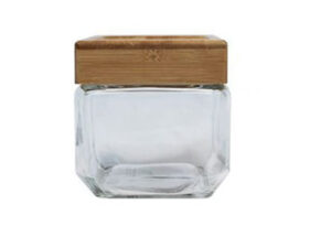 Sq Jar With Wooden Lid 780Ml