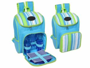 Striped Picnic Backpack (4-Person)