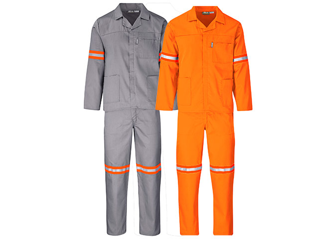 Trade Polycotton Conti Suit - Reflective Arms and Legs - Orange Tape - Image 4