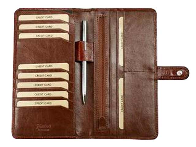 Travel Wallet with Tab - Italian Leather