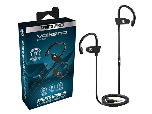 Volkano Circuit Series Sports Hook-In Earphones With Mic
