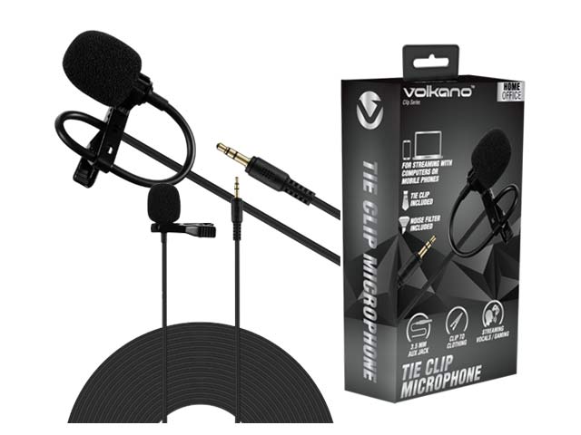 Volkano Clip Series 3.5Mm Tieclip Microphone