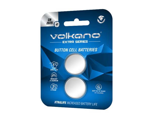 Volkano Extra Series Cr2025 Pack Of 2 Batteries