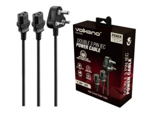 Volkano Presto Series Double 3 Pin Iec Power Cable 1.8M 10A
