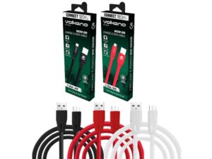 Volkano Slim Series Flat Pvc Micro Usb Cable 1.2M