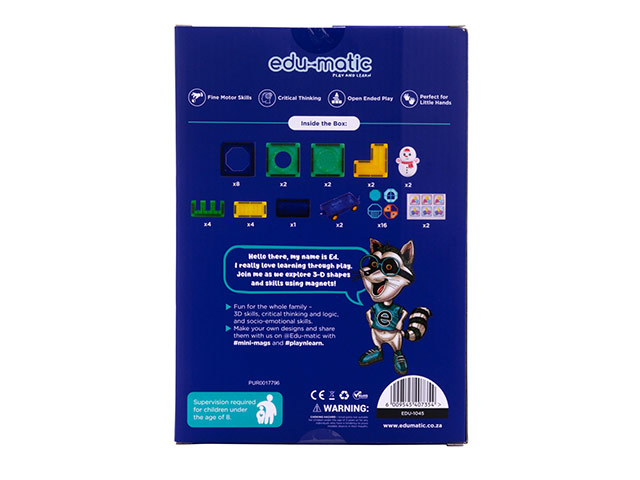 43 Piece Mini-Mag Set With Train Cars