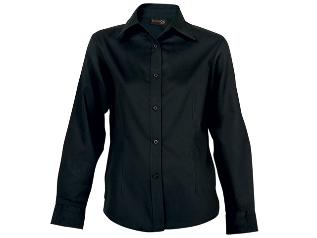 Brushed Cotton Twill Blouse Long Sleeve Ladies - Image 2