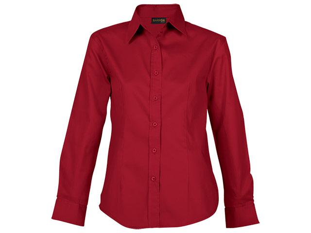 Brushed Cotton Twill Blouse Long Sleeve Ladies - Image 3
