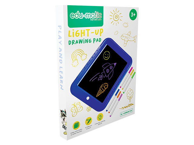 Edu -Light Up Drawing Pad With 6 Colours And Stencils