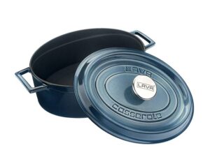 Lava Oval Casserole 29Cm Mojolica Grey