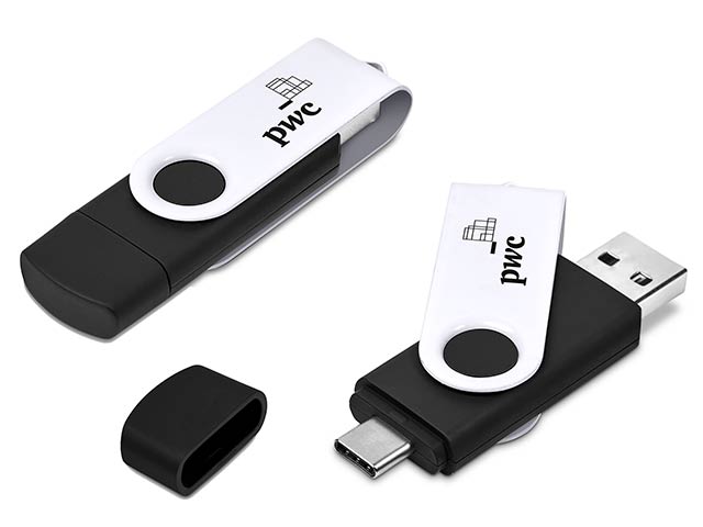 Shuffle Gyro Black Flash Drive-8Gb