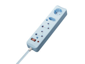 Switched 4 Way Medium Surge Protected Multiplug 0.5M Braided Cord