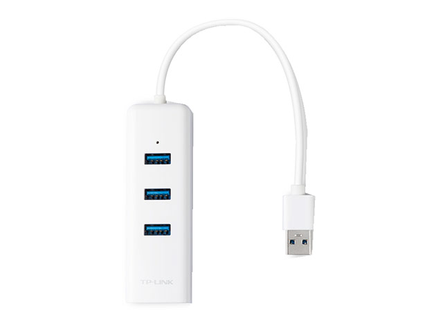 Usb 3.0 To Gigabit Ethernet Network Adapter With 3-Port Usb 3.0 Hub