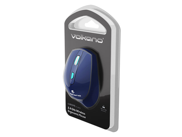 Volkano Chrome Series 2.4Ghz Wireless Ergonomic