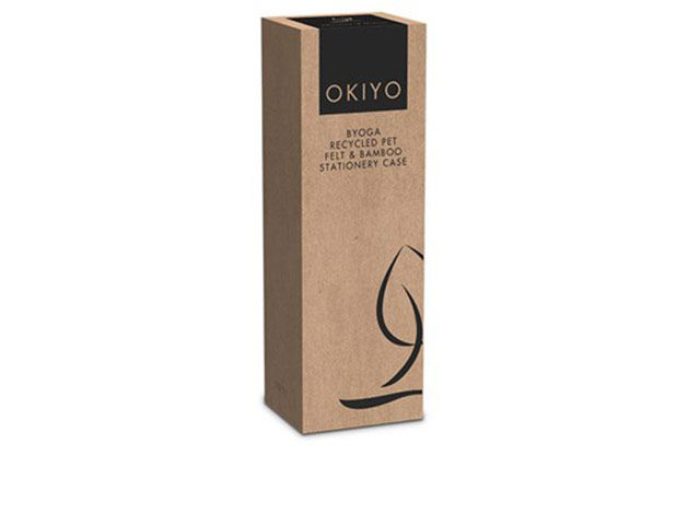 Okiyo Byoga Recycled Pet Felt And Bamboo Stationery Case - Image 2