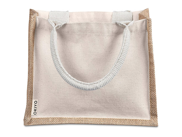 Okiyo Chinsai Mini Jute And Cotton Gift Bag - Image 2